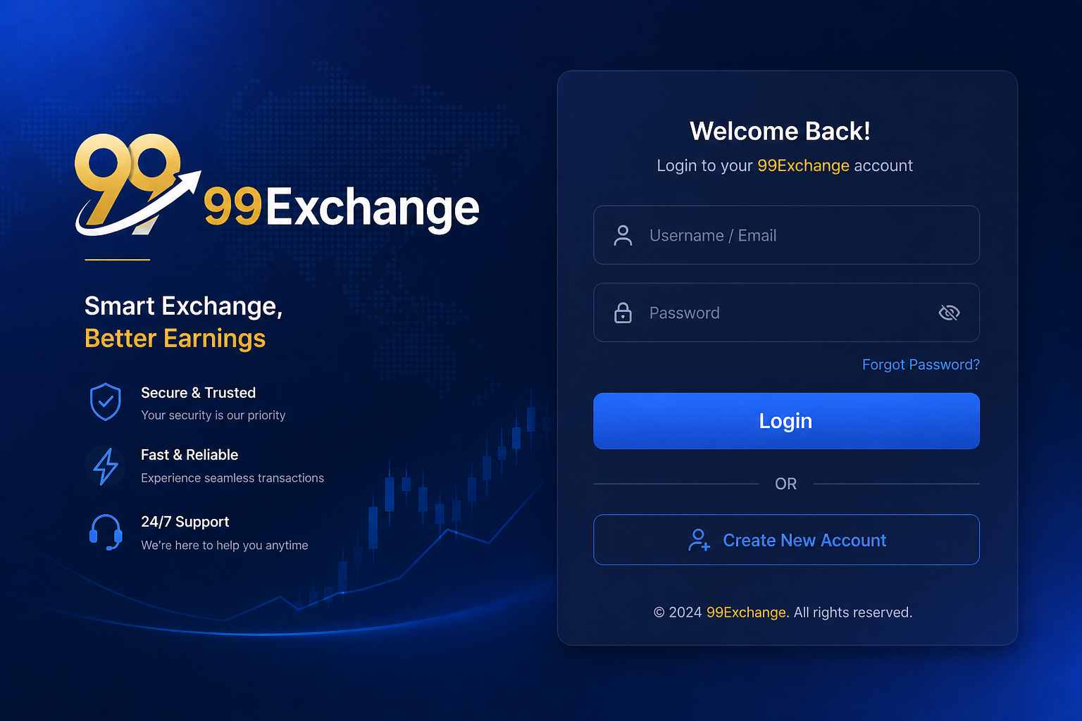 99Exchange Login Process